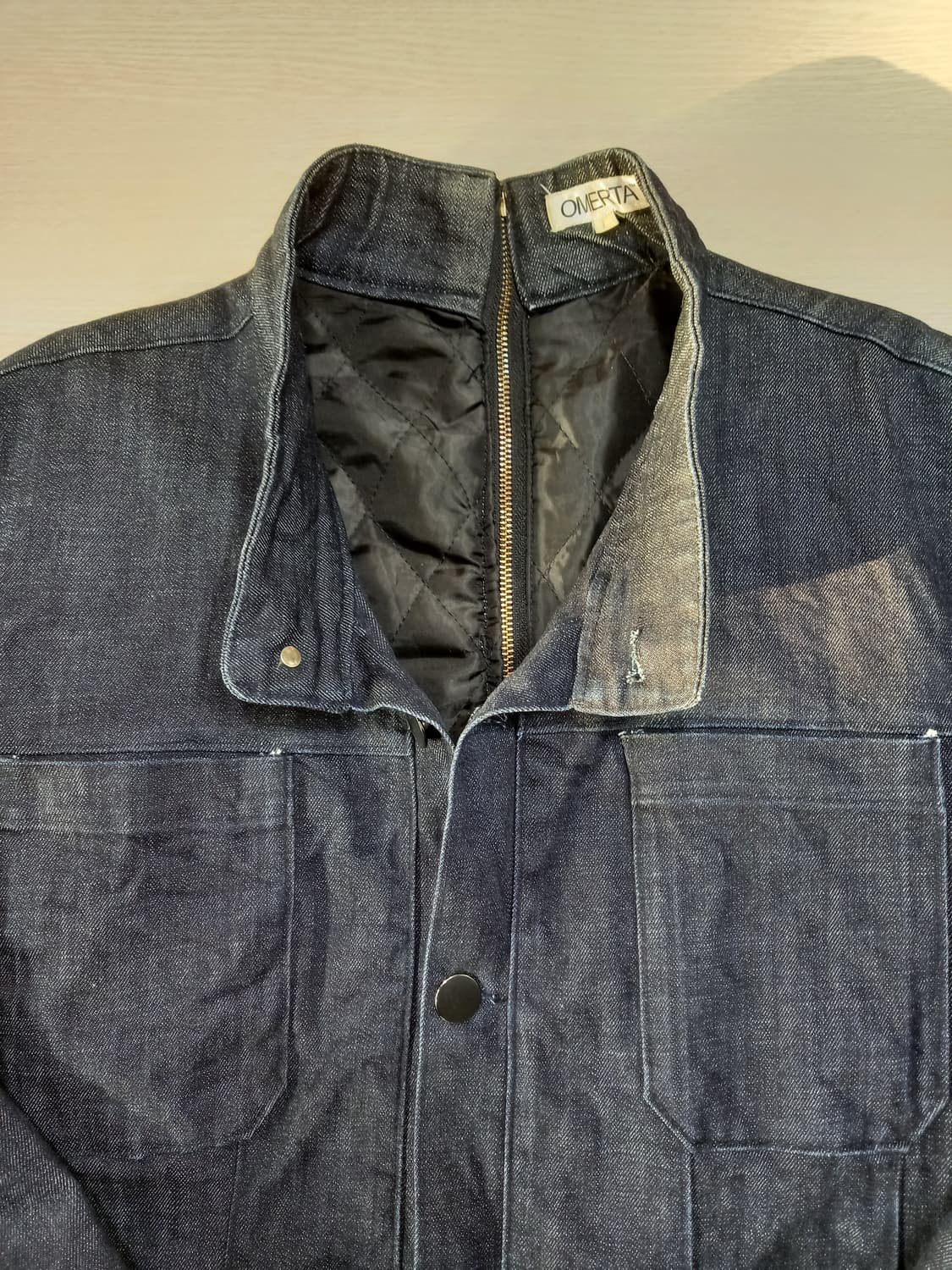 XL105 OMERTA Kor 패딩 데님자켓 진청 XL-454 상품이미지4