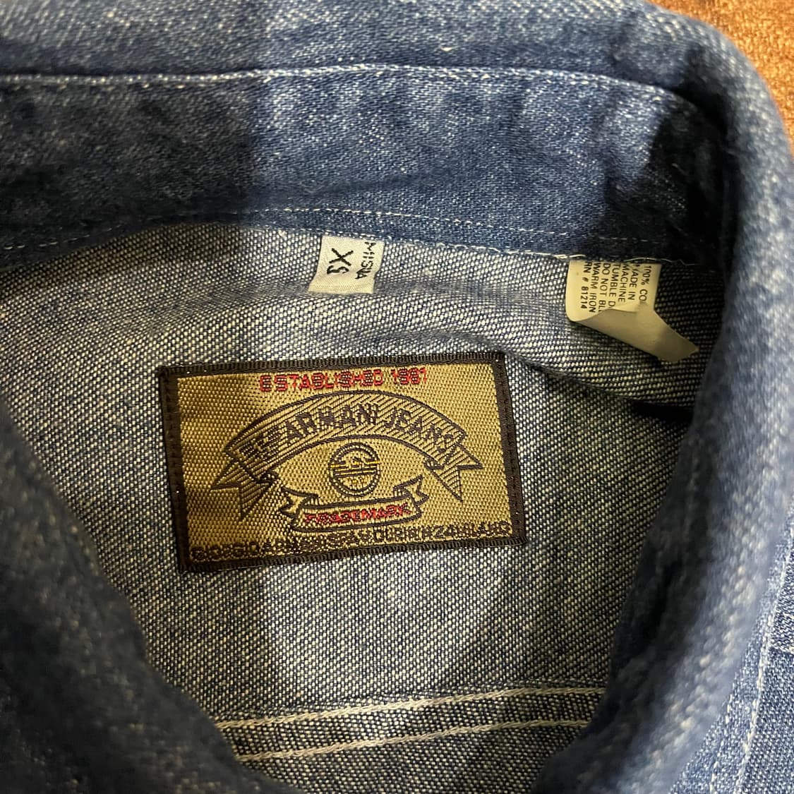 90's 알마니 데님 셔츠 상품이미지4