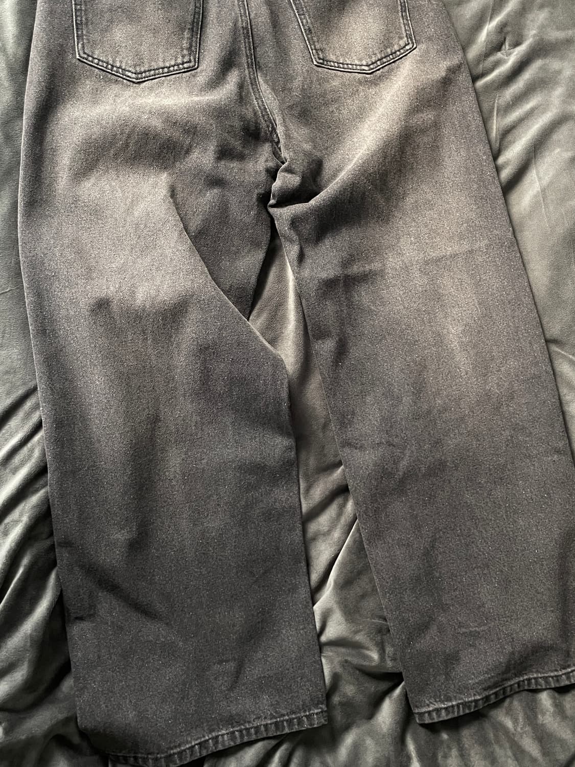 OUR DAYZ 아워데이즈 웨이비 와이드 데님 팬츠 블랙 L 상품이미지4