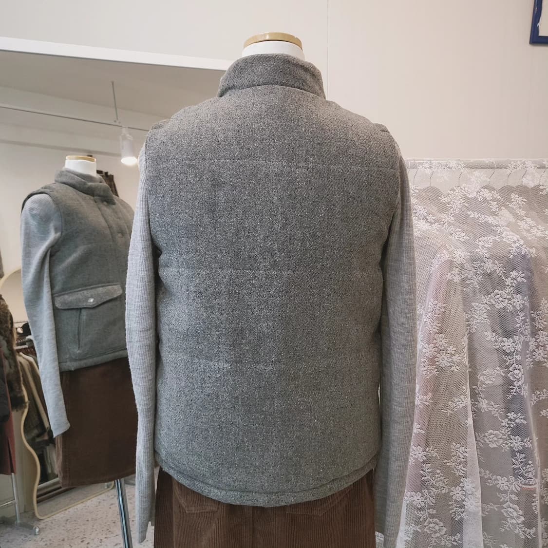 Coen 그레이 모직 패딩베스트 상품이미지9