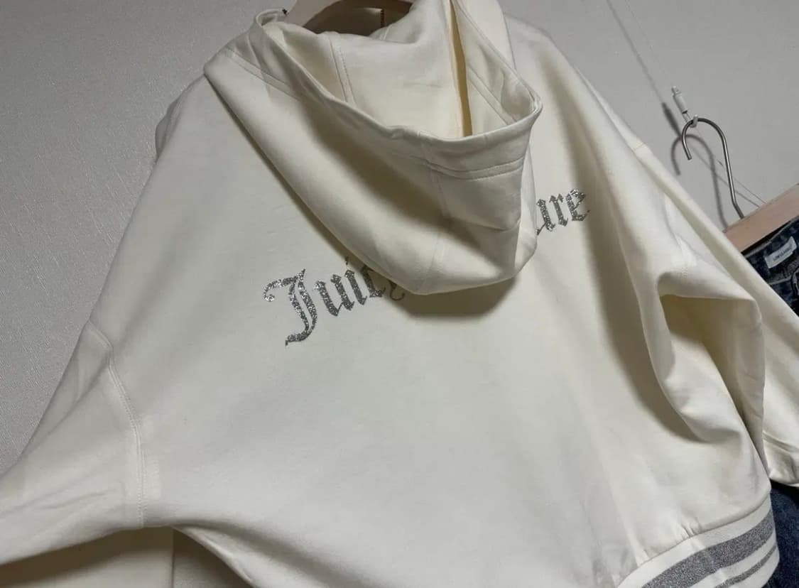 y2k 쥬시꾸뛰르 화이트 크림 후드집업 Juicy Couture 상품이미지6