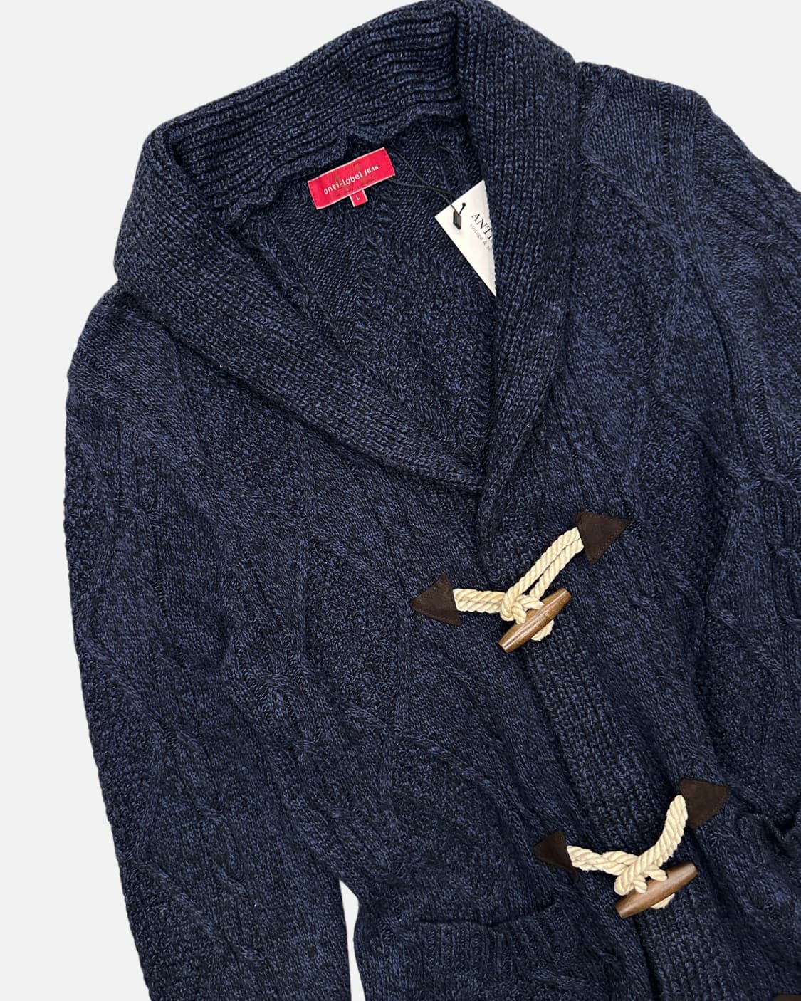 ANTI-LABEL navy duffle showl cardigan 상품이미지3