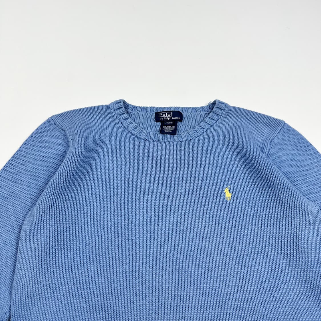 폴로 랄프로렌 포니 보이즈 스카이 블루 니트 (실측 M 여성추천) 상품이미지1
