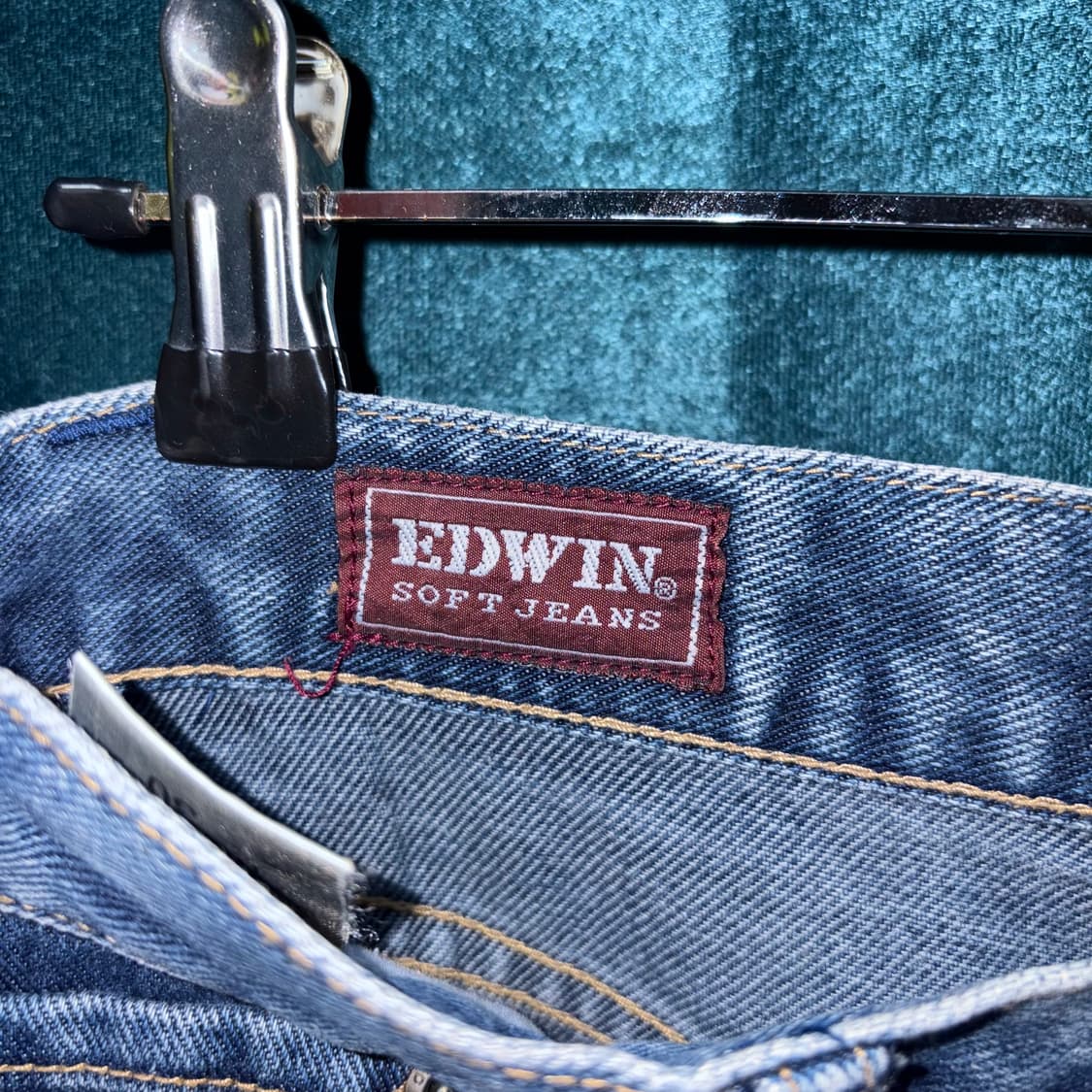 (30) 00s 에드윈 소프트진 플로럴 자수 데님 팬츠 상품이미지5