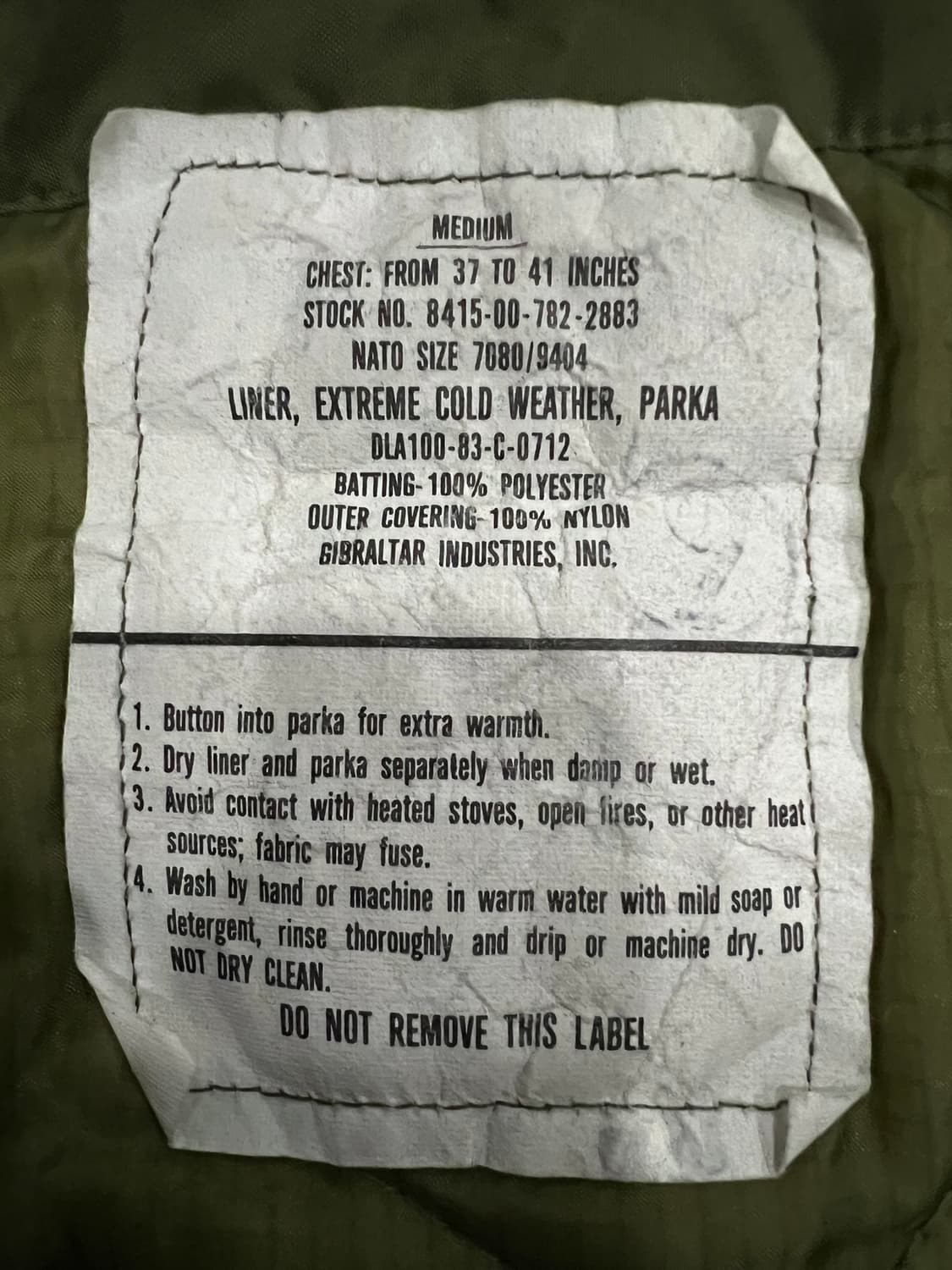 (M) M65 피쉬테일 오리지널 개파카 상품이미지4