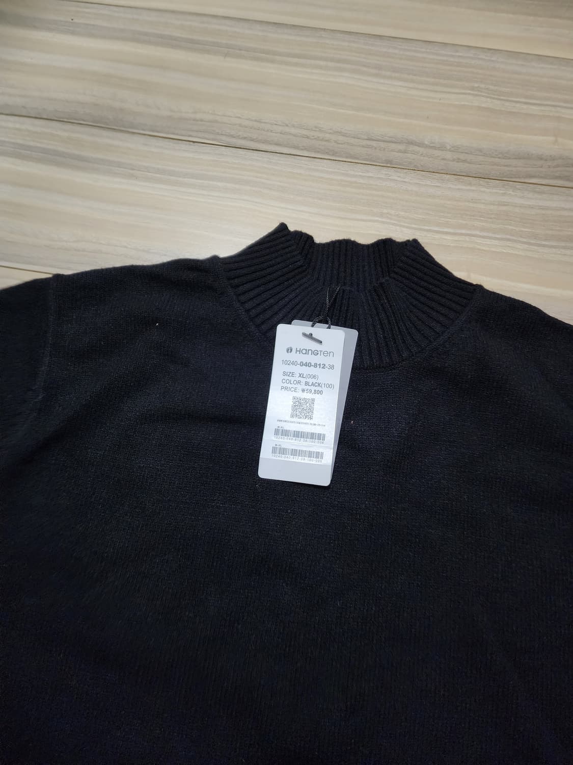 행텐하프넥풀오버니트xl사이즈블랙 상품이미지3