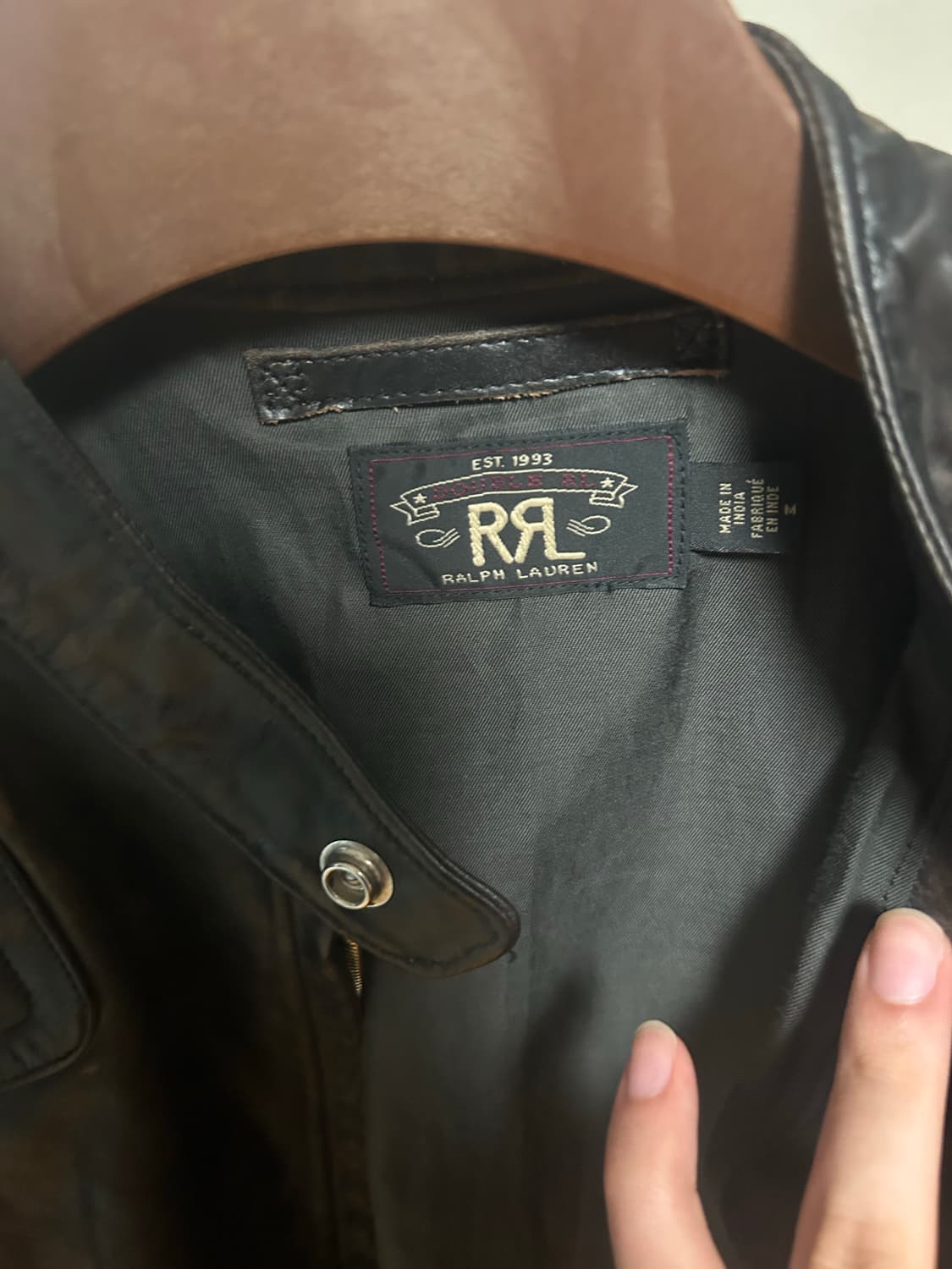 rrl 레더 모토 자켓 m 상품이미지6