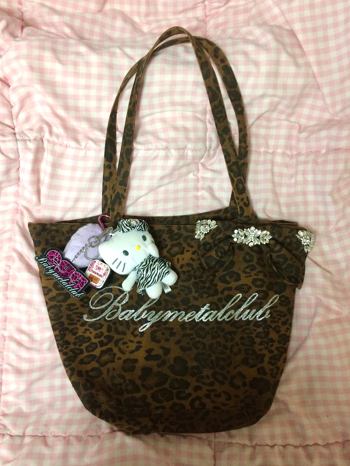 베이비메탈클럽 쥬얼 레오파드 리본 백 베메클 상품이미지2