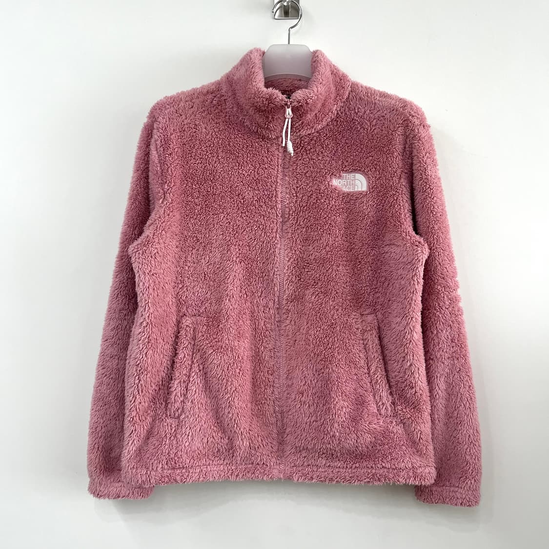 노스페이스 빅로고 보아털 핑크 후리스 자켓 상품이미지2