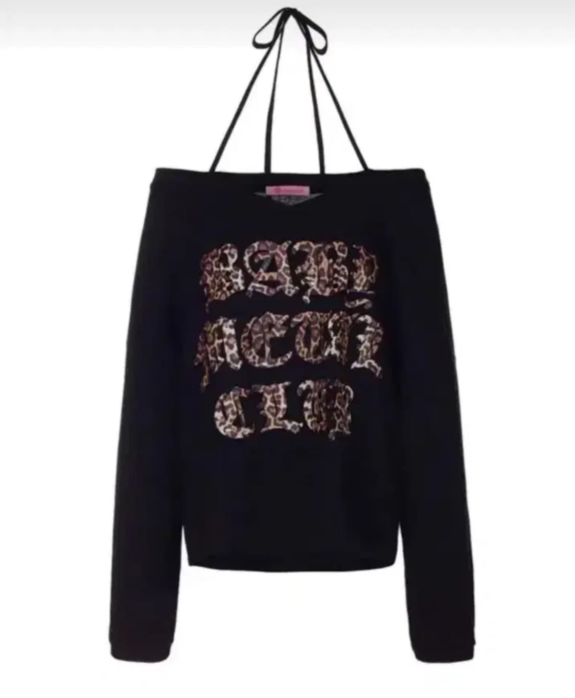 베이비메탈클럽 스트링레오파드오프숄더티 상품이미지1