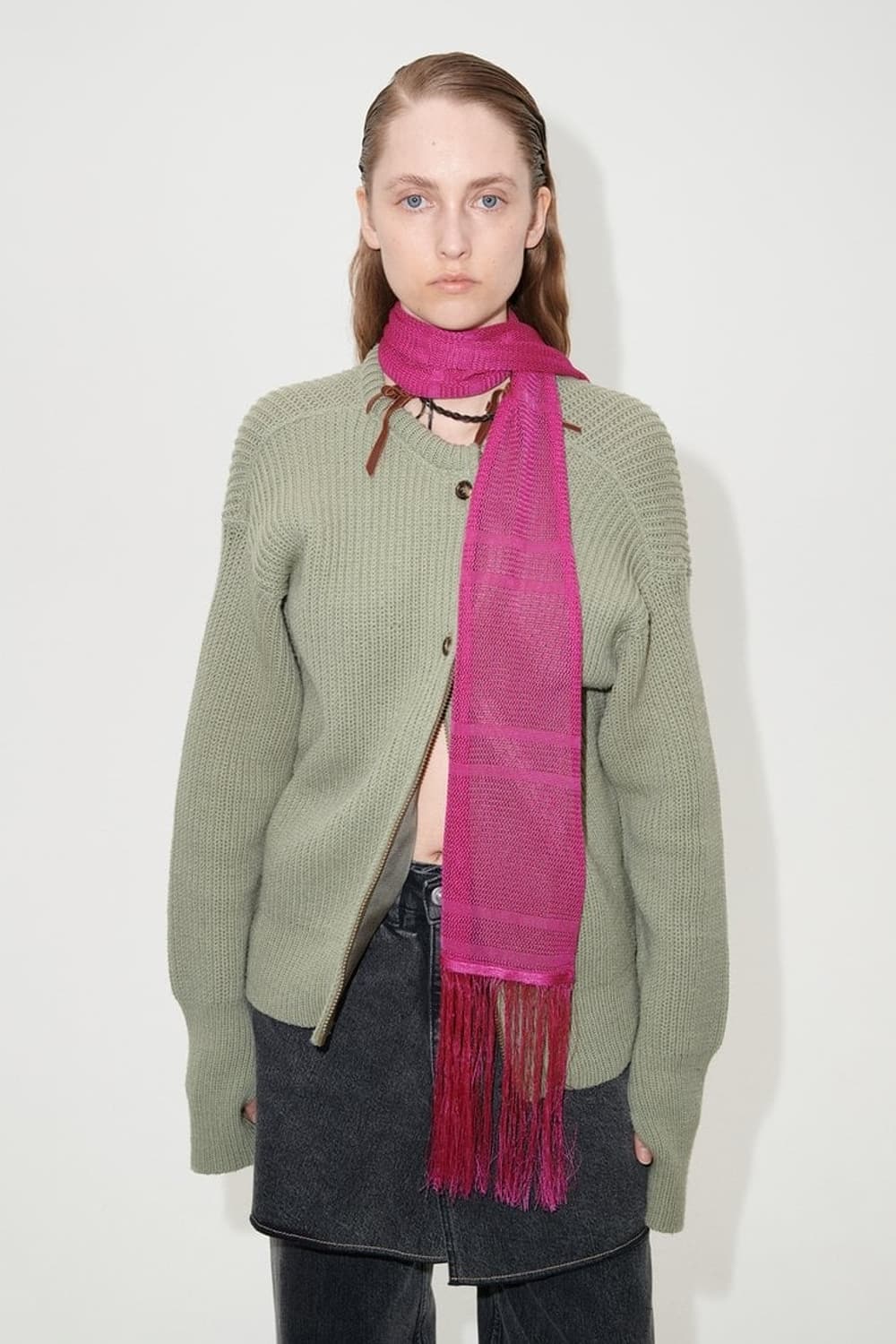 아워레가시 피아노 스카프 화이트 상품이미지1