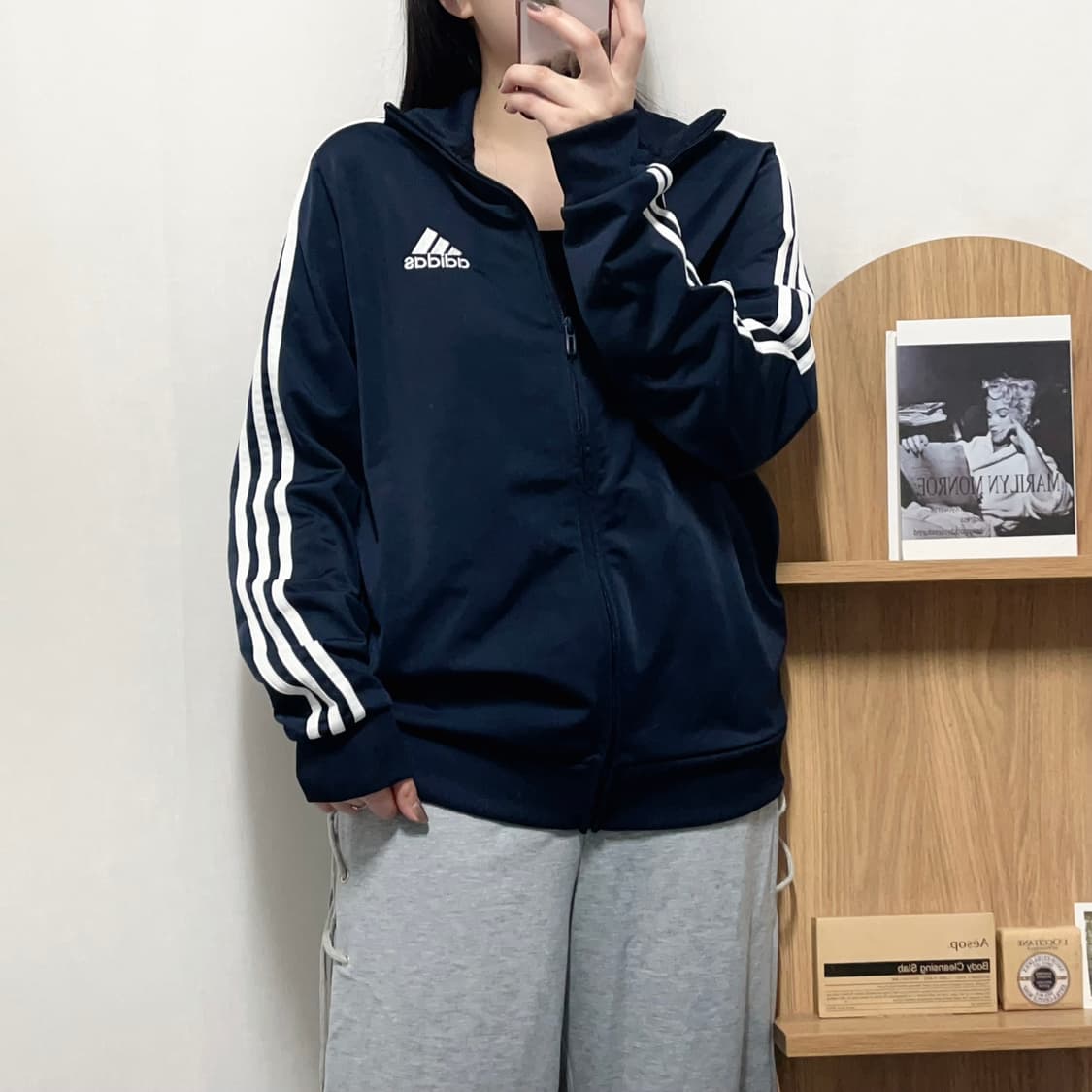 [정품] 아디다스 딥네이비 3S 삼선 져지 [ L ] 상품이미지2