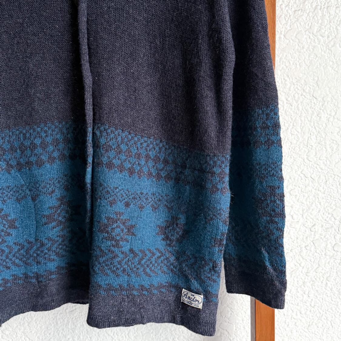 겨울 마을의 푸른 난로 가디건 상품이미지3