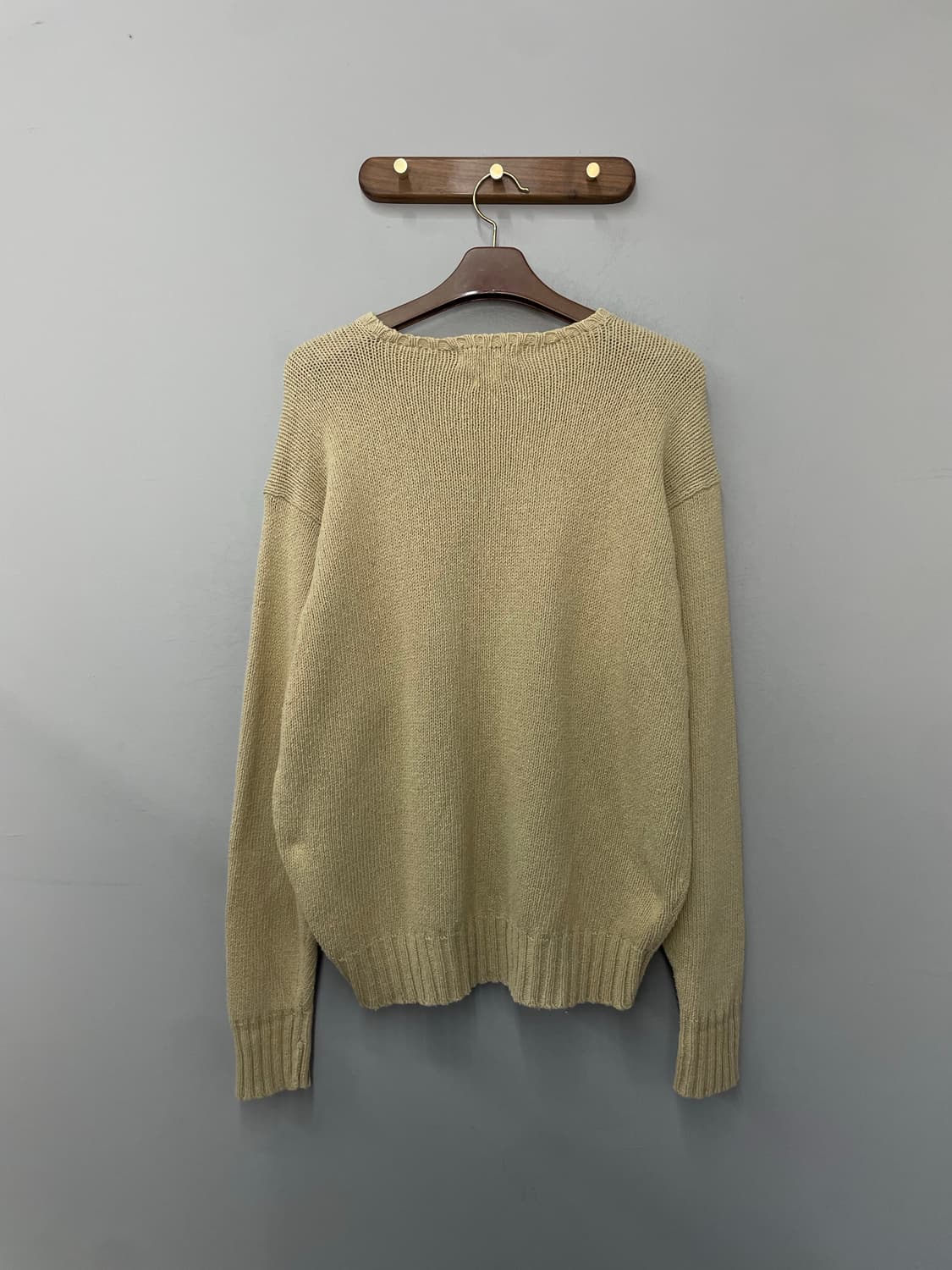 폴로 랄프로렌 베이지 라운드넥 니트 H2578 상품이미지4