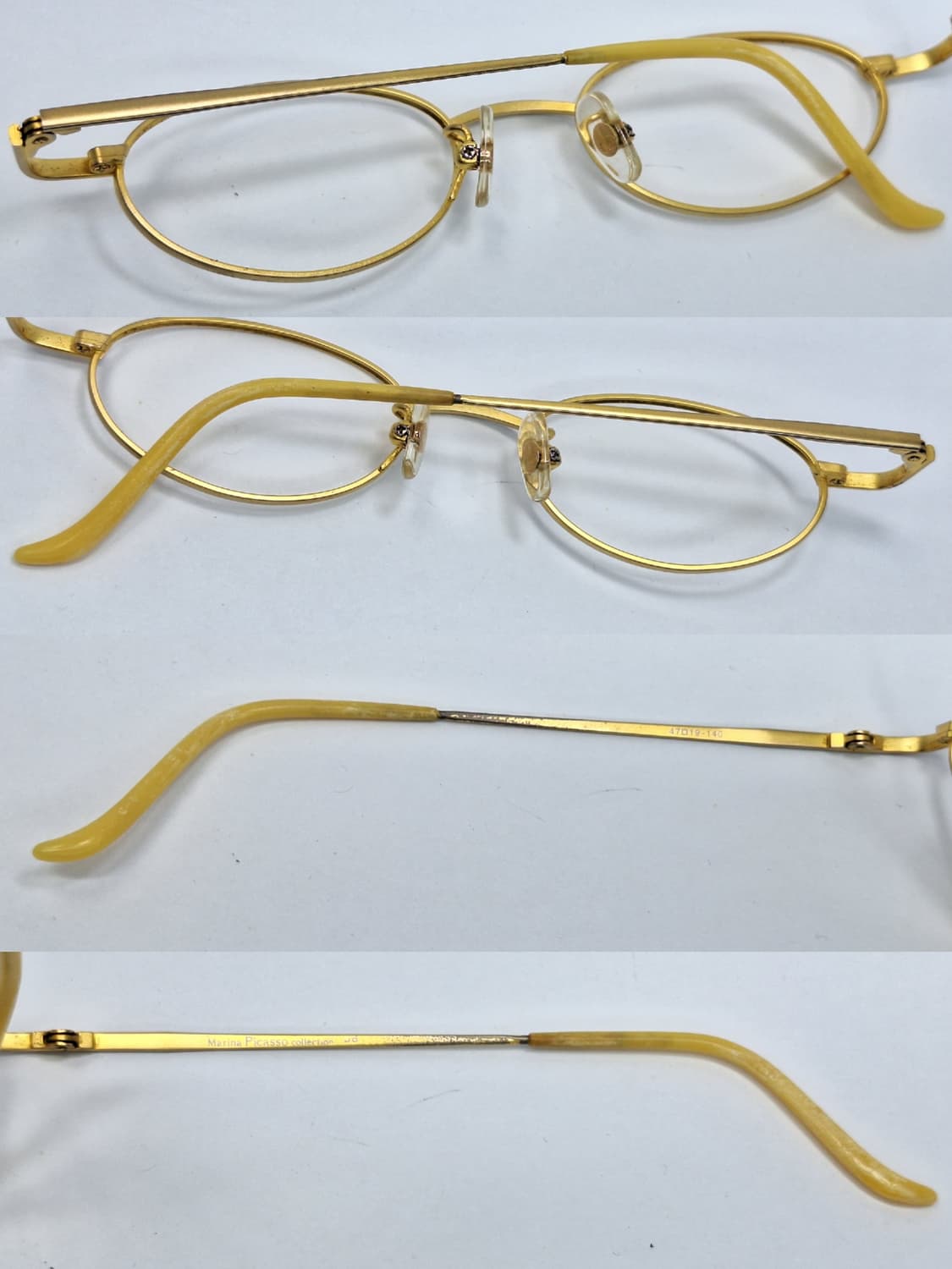 Marina picasso 오벌 골드 안경테 안경 47ㅁ19/일본 수입 상품이미지4