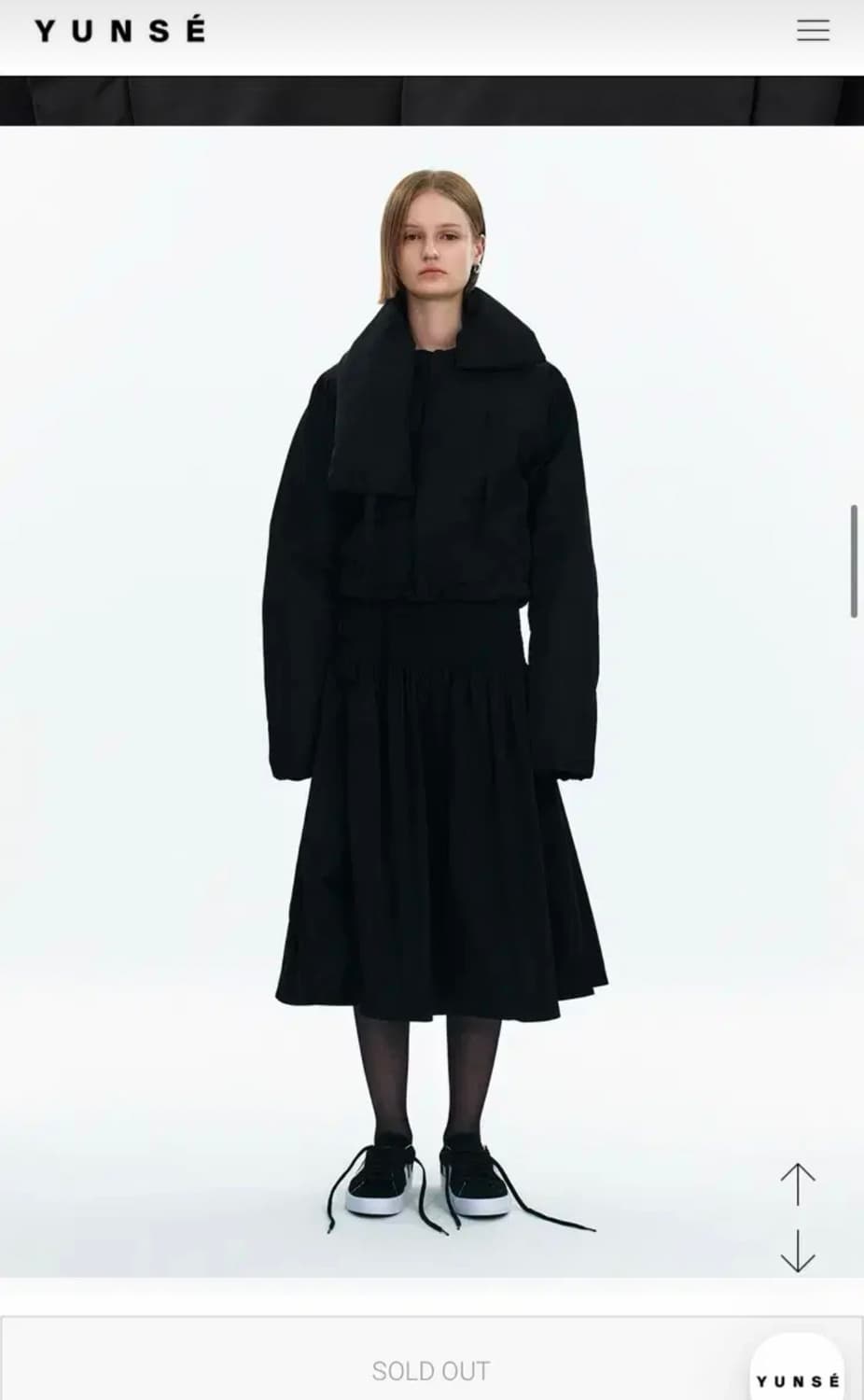 윤세 구스 점퍼 블랙 상품이미지1