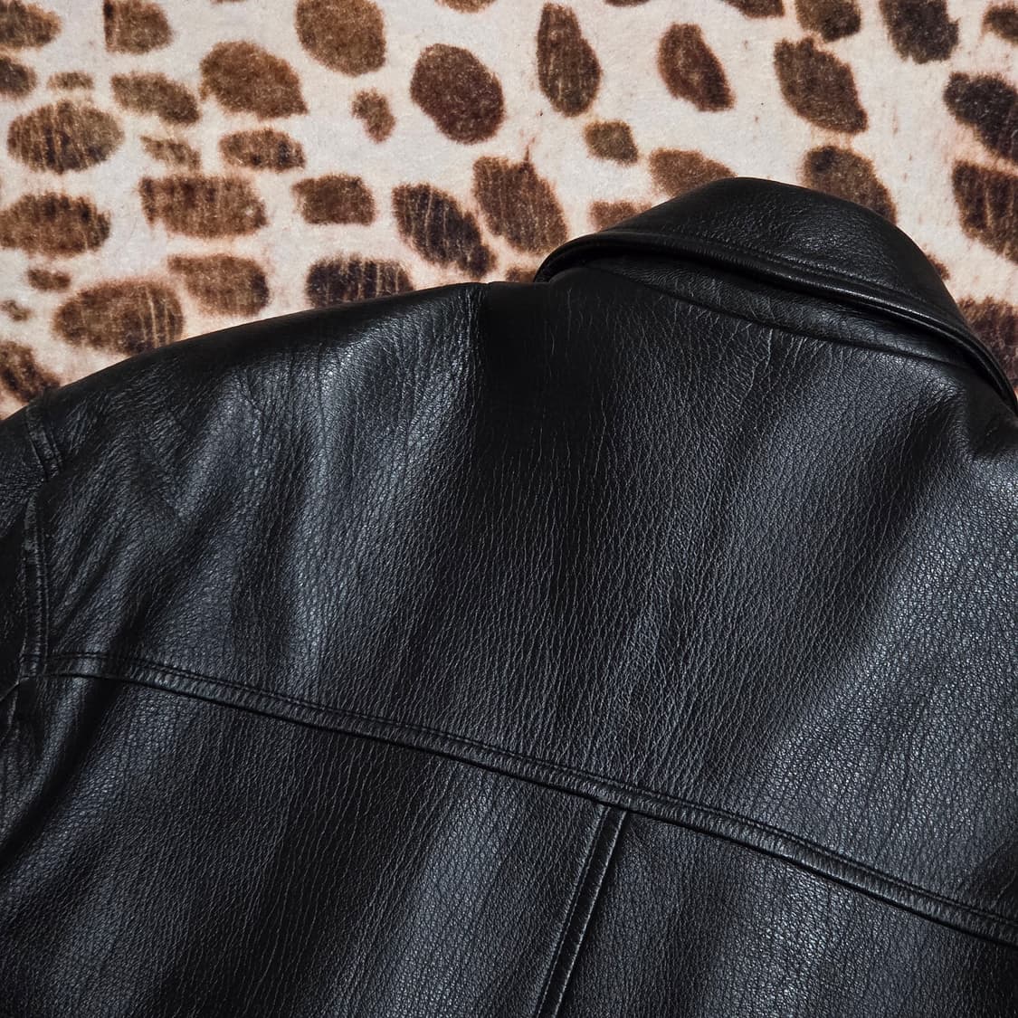 빈티지 리얼 레더 누빔 가죽 자켓 상품이미지6
