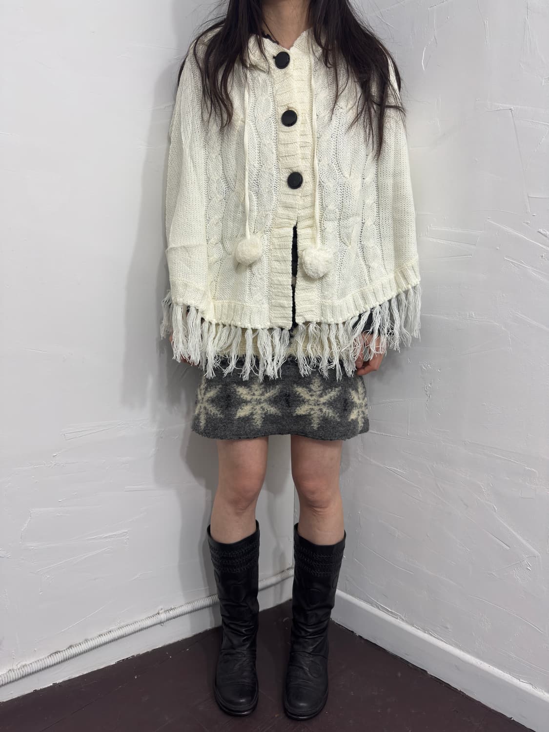 winter wool mini skirt 상품이미지5