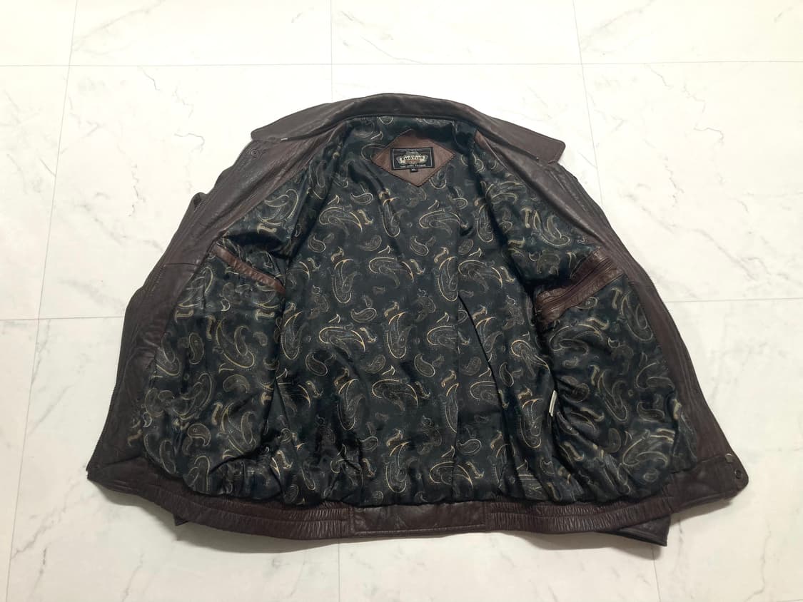 90s 양가죽 A-2 램스킨 레더 봄버 자켓 100-105 상품이미지3