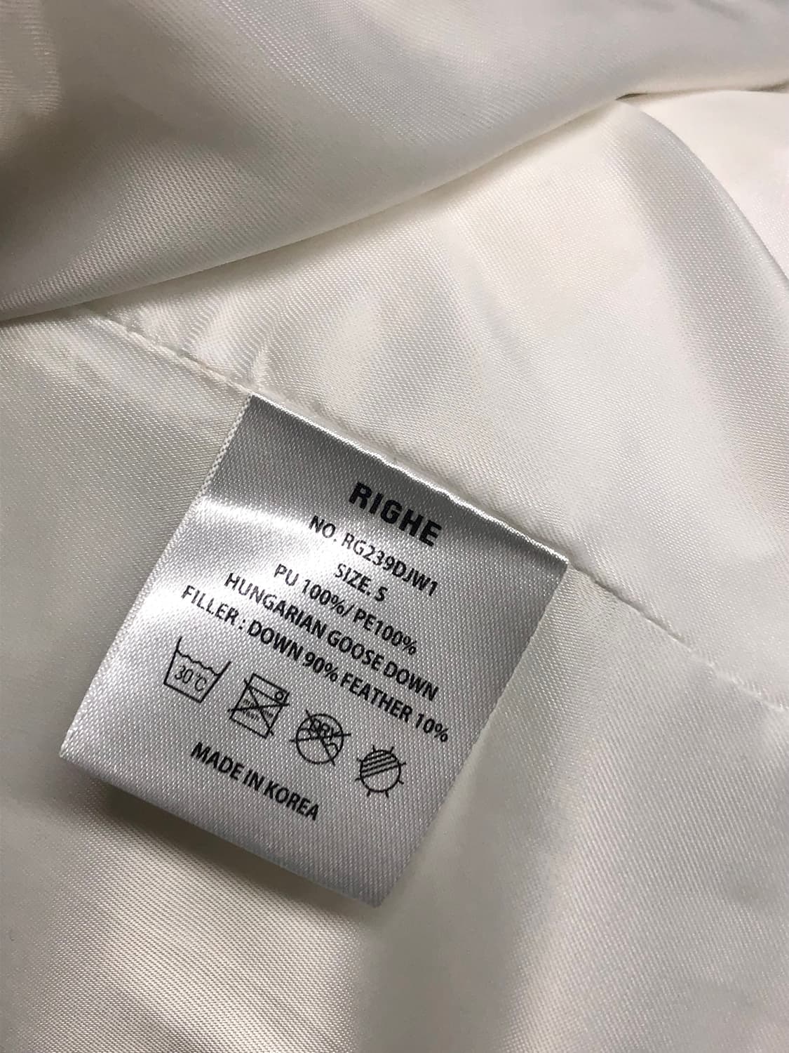 리게 RIGHE 구스다운 패딩 s 상품이미지10