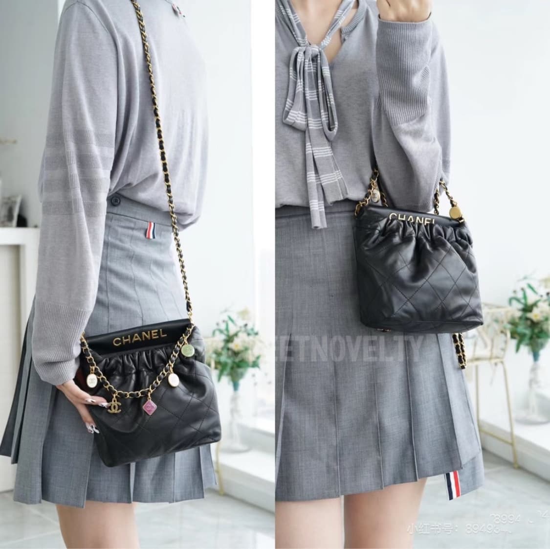 샤넬 22 스몰 체인 쥬얼리 버킷백  상품이미지5