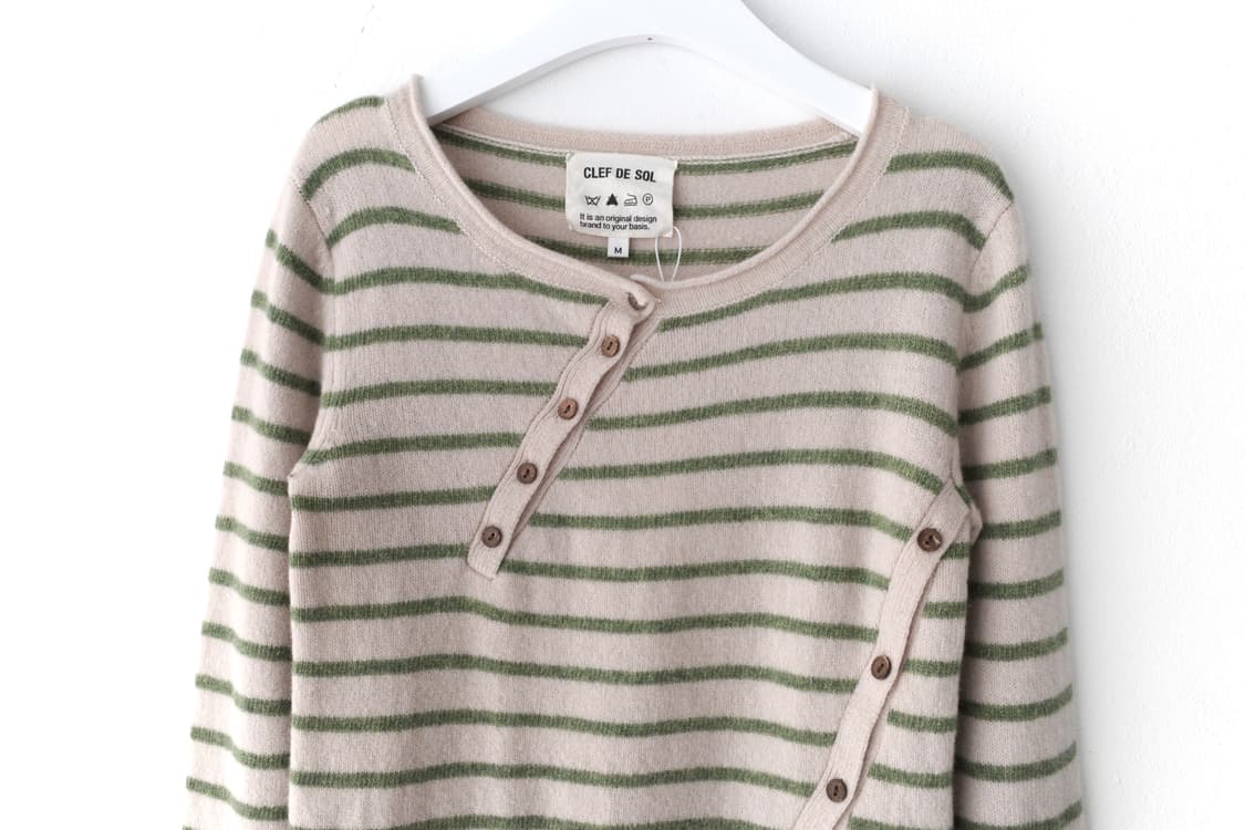 stripe button knit 상품이미지3