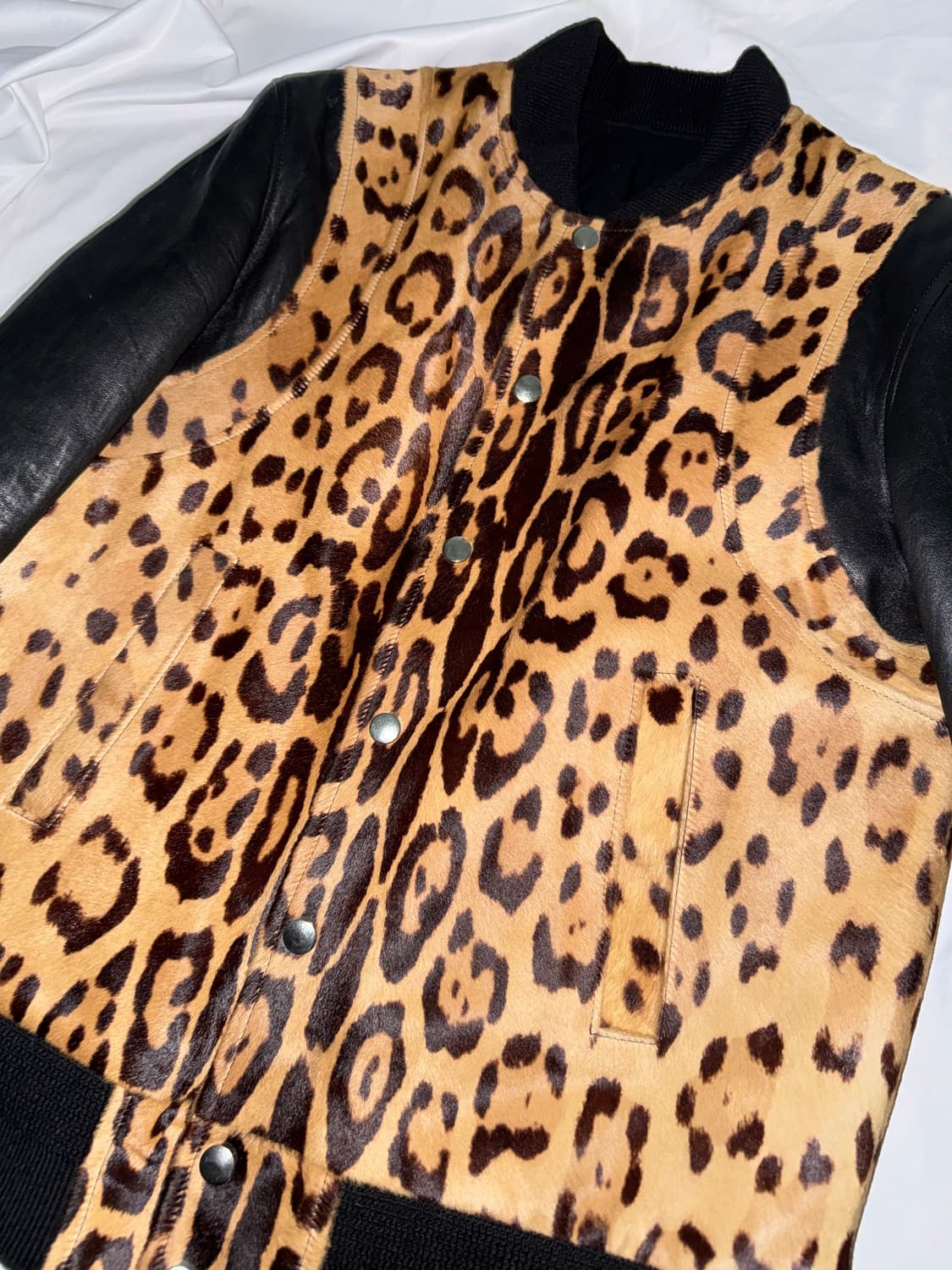 발망 포니 헤어 레오파드 레더 자켓 상품이미지2