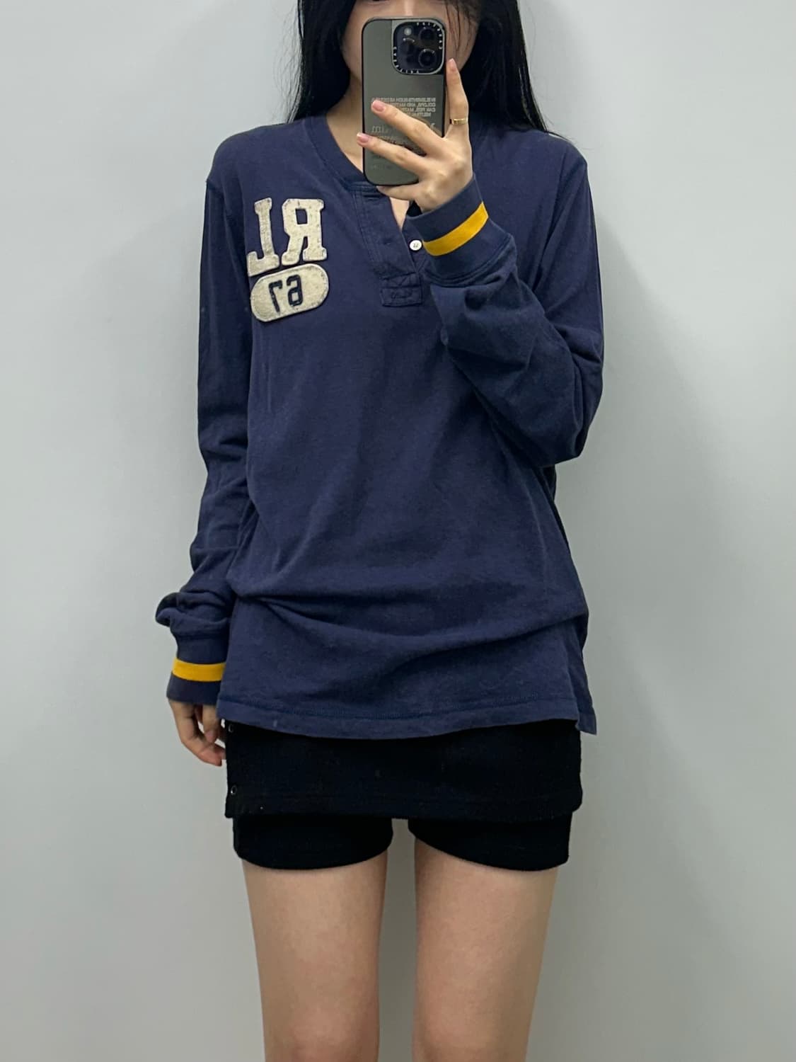 폴로 진스 네이비 헨리넥 롱 슬리브 상품이미지1