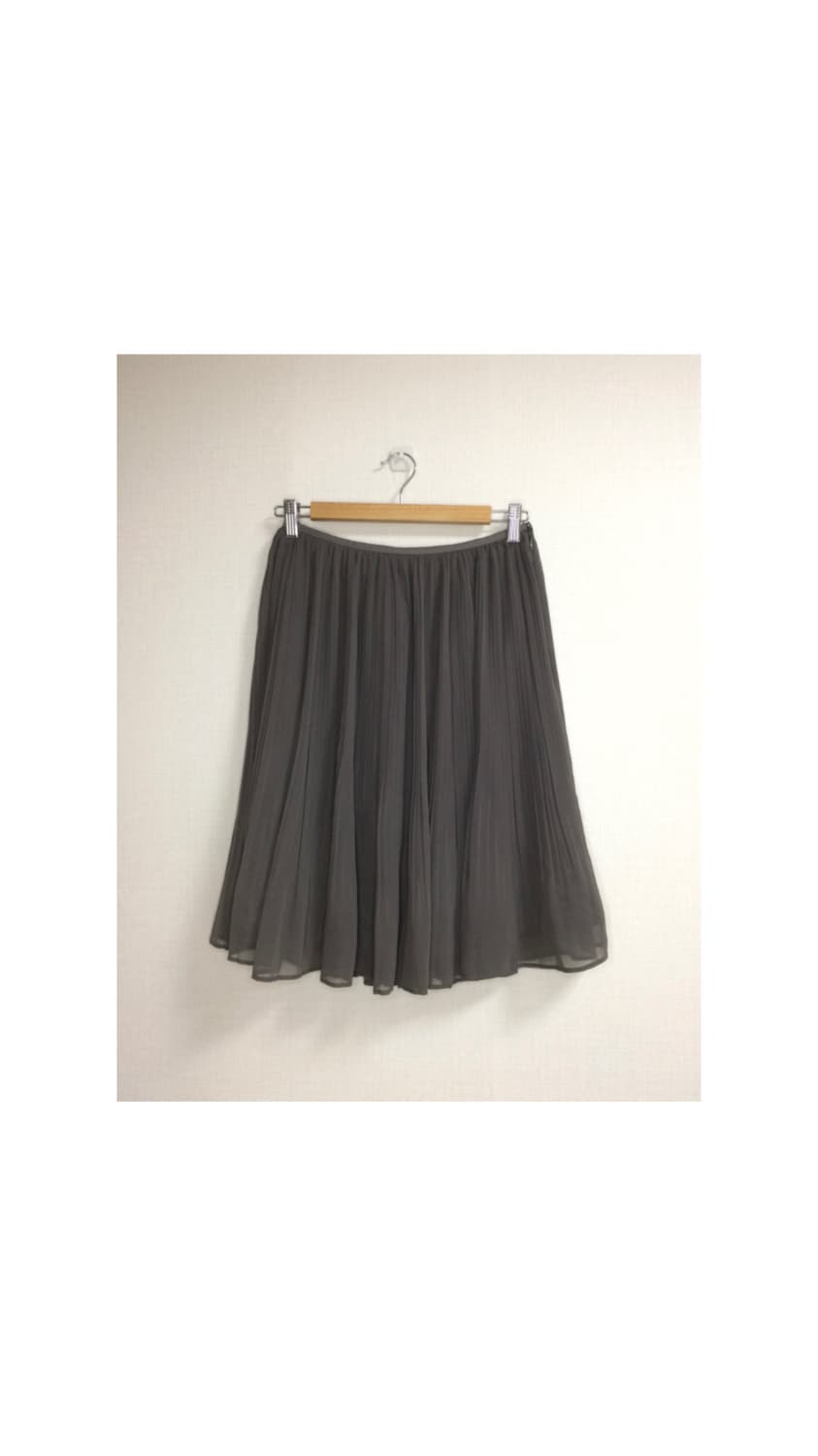 빈티지 차콜그레이 플리츠 스커트 상품이미지1