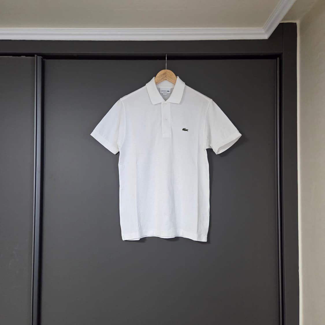 [3] 라코스테 L1212 화이트 폴로셔츠 카라티 / pk 피케 상품이미지1