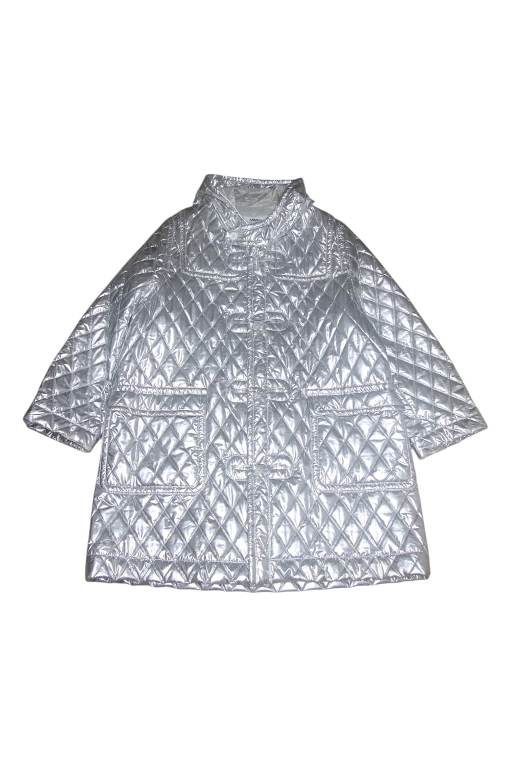 마르지엘라 18FW MM6 실버 퀄팅 더플 코트 상품이미지4