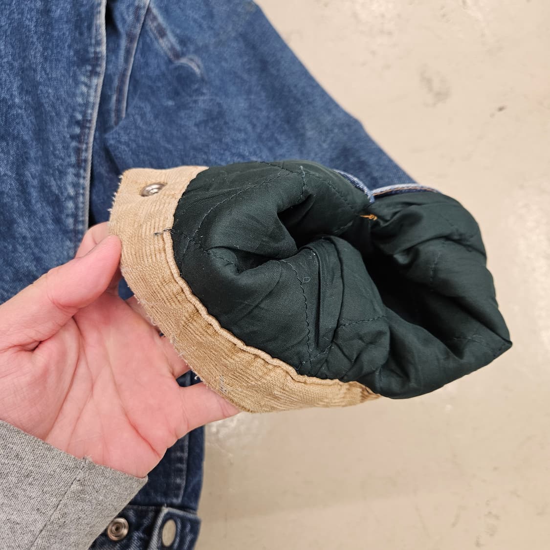 90's RIFLE 트러커자켓 청자켓 후리스 누빔 빈티지 웨스턴 XL 상품이미지8