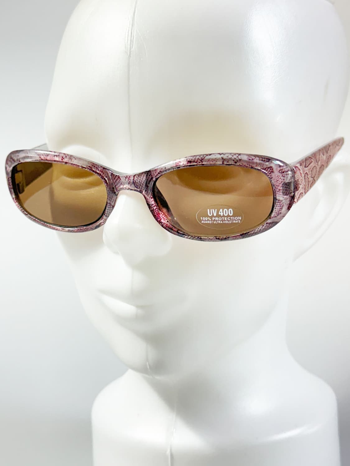 90s UVIR 뱀피 패턴 볼드 오벌 프레임 빈티지 선글라스 상품이미지8