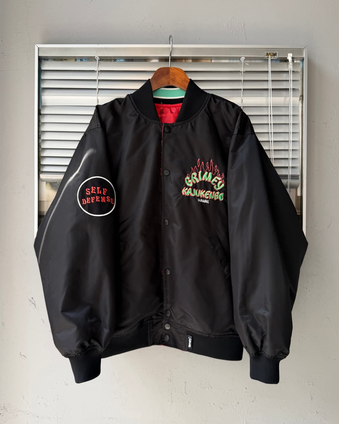 GRIMEY reversible satin bomber jacket 상품이미지1