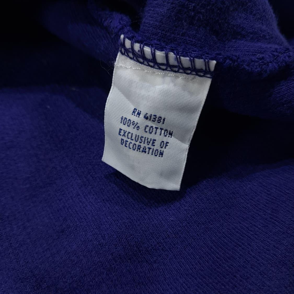 CL382 L 폴로 90s 코튼 가죽풀러 로열블루 하프집업 니트 상품이미지5