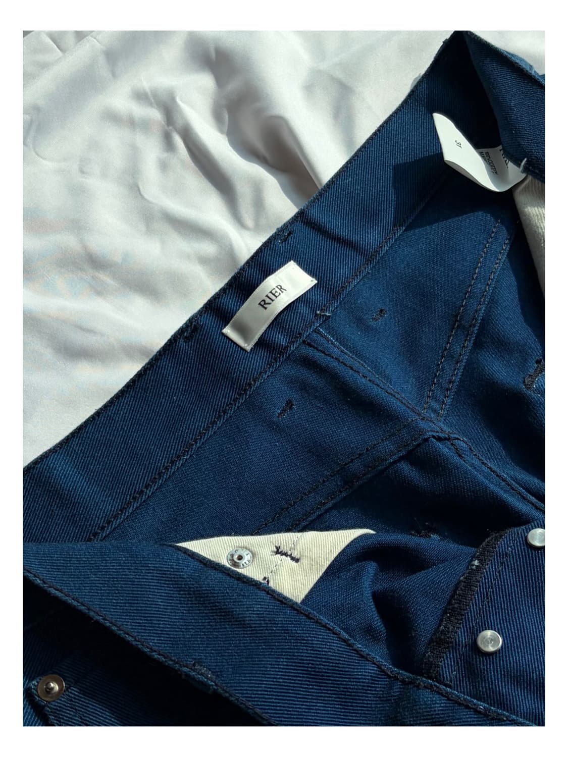 리에르 RIER 블루 데님 진 프렌치 워크 팬츠 청바지 마리암 세야 상품이미지4