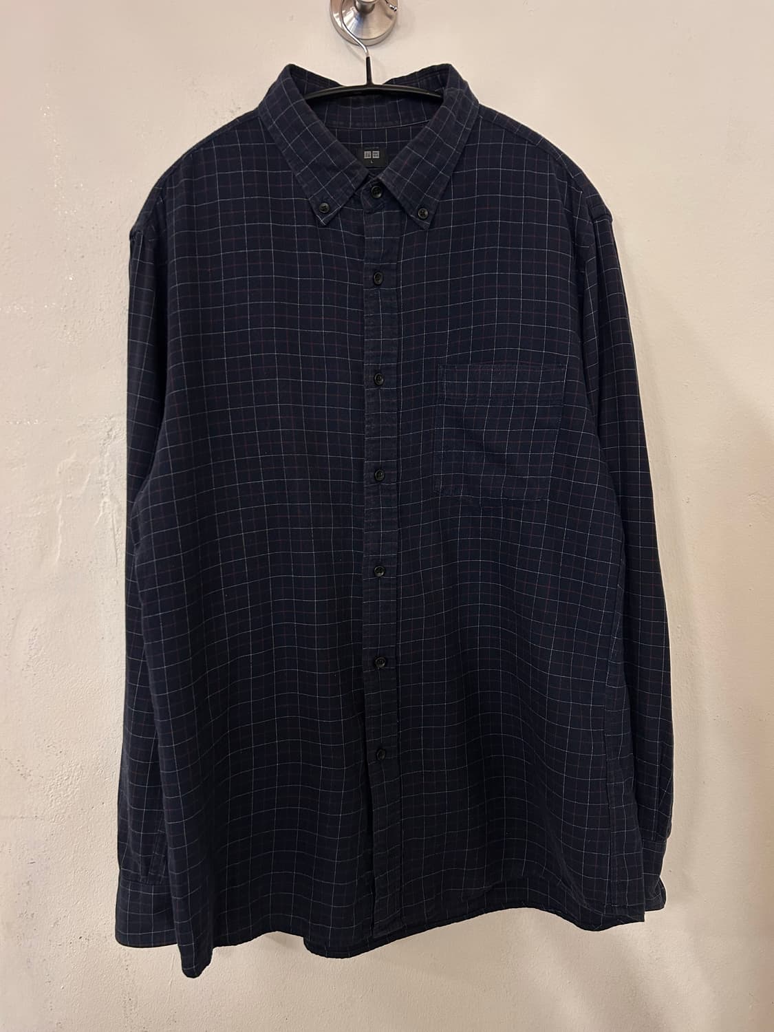 UNIQLO 유니클로 남성 체크 셔츠 L  상품이미지1