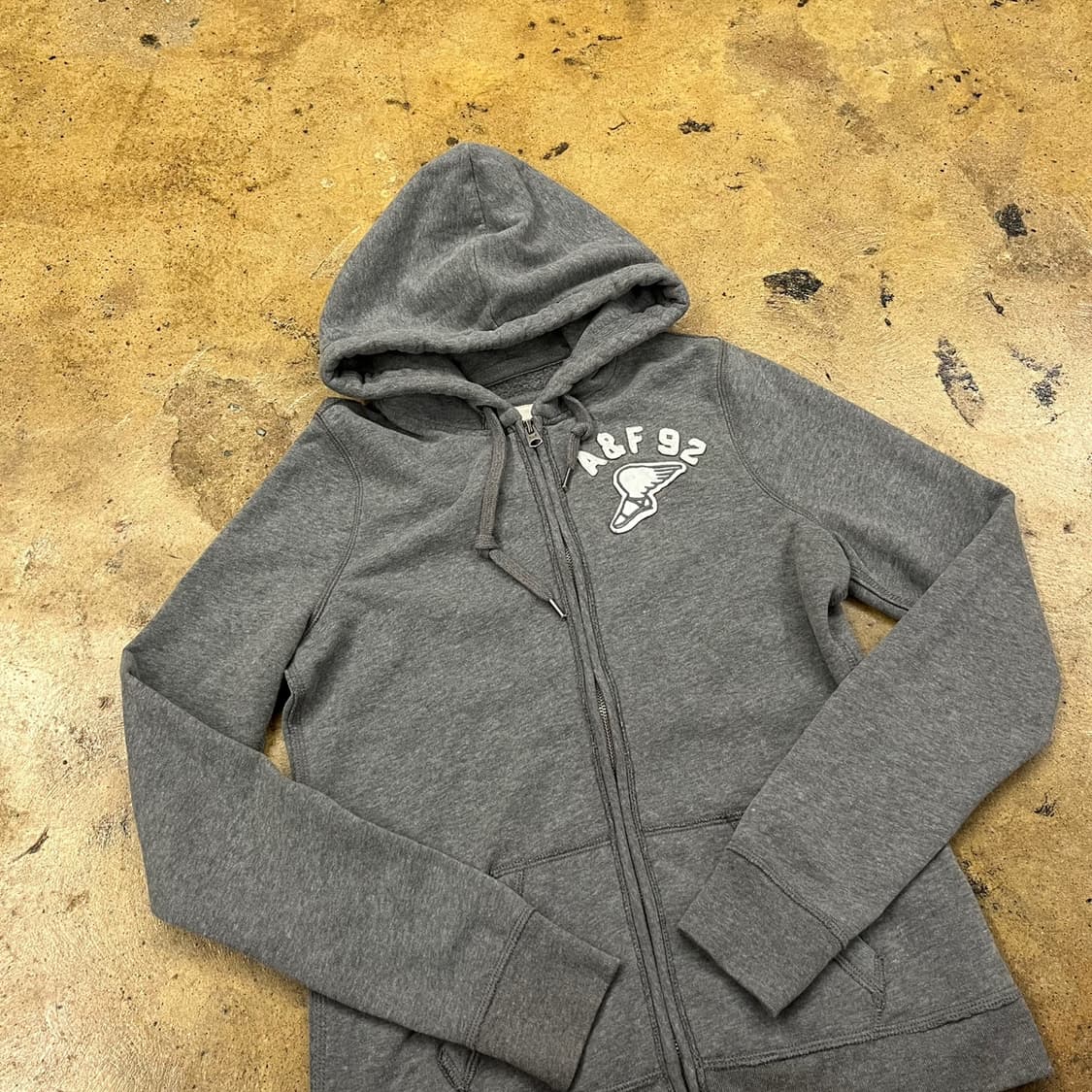 아베크롬비 그레이 딱붙 후드집업 상품이미지1