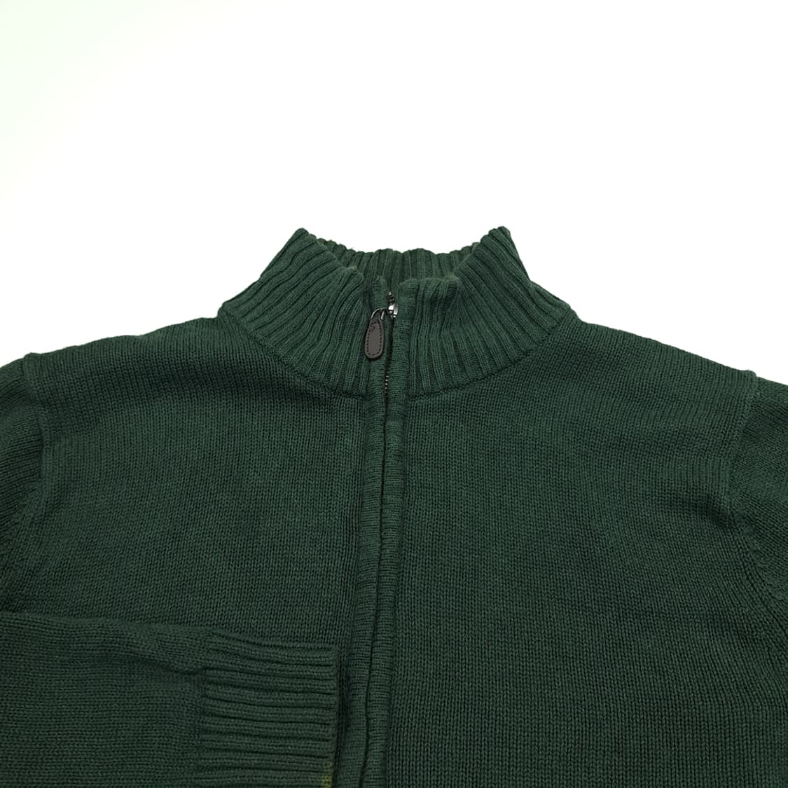 CN945 M 엘엘빈 진그린 코튼 긴팔 집업 니트 스웨터 상품이미지3