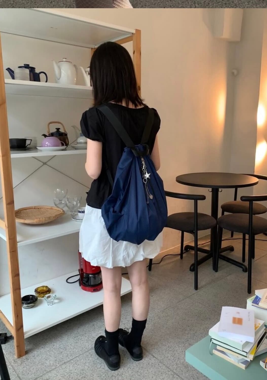 폴딩 백팩 네이비 상품이미지1
