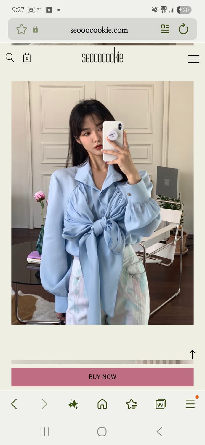 서쿠키. 큐브라리본블라우스. 새상품 상품이미지3