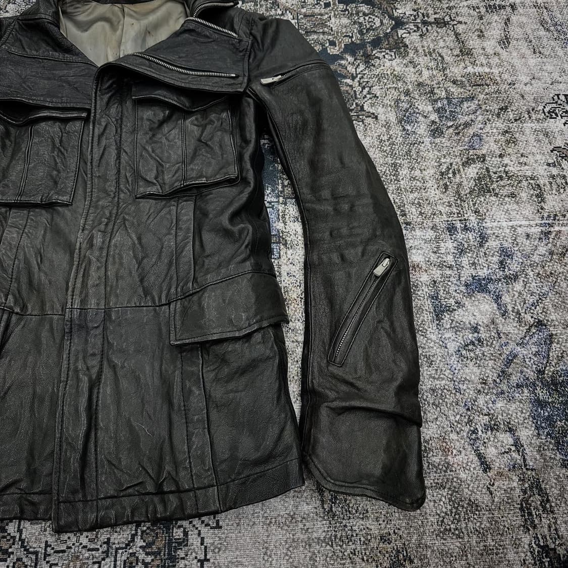 Bajra 00’s archive high neck leather 상품이미지4