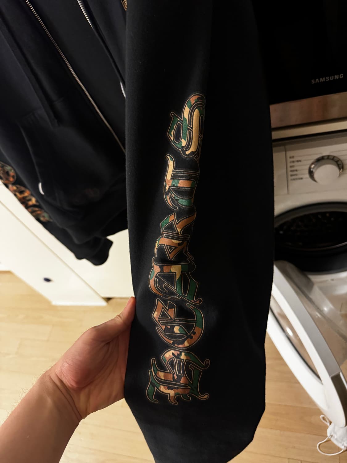 크롬하츠 헤비웨이트 카모 후드집업 블랙 라지L 상품이미지5