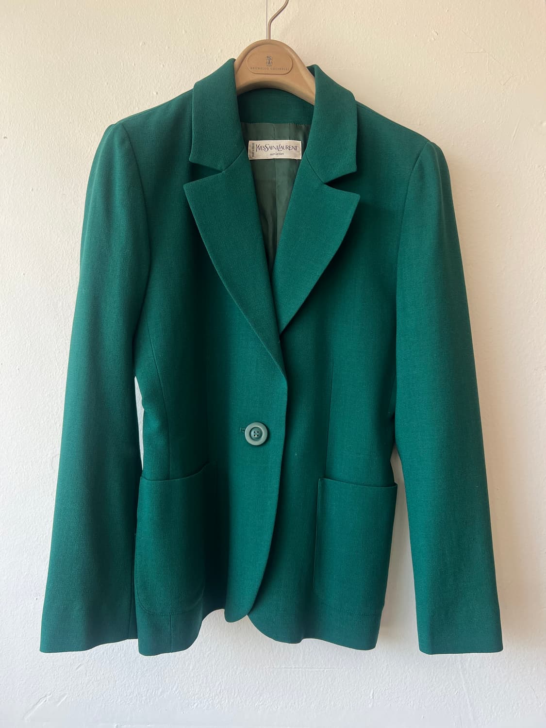 입생로랑 여성 그린 간절기울자켓 싱글자켓 블레이져 상품이미지2