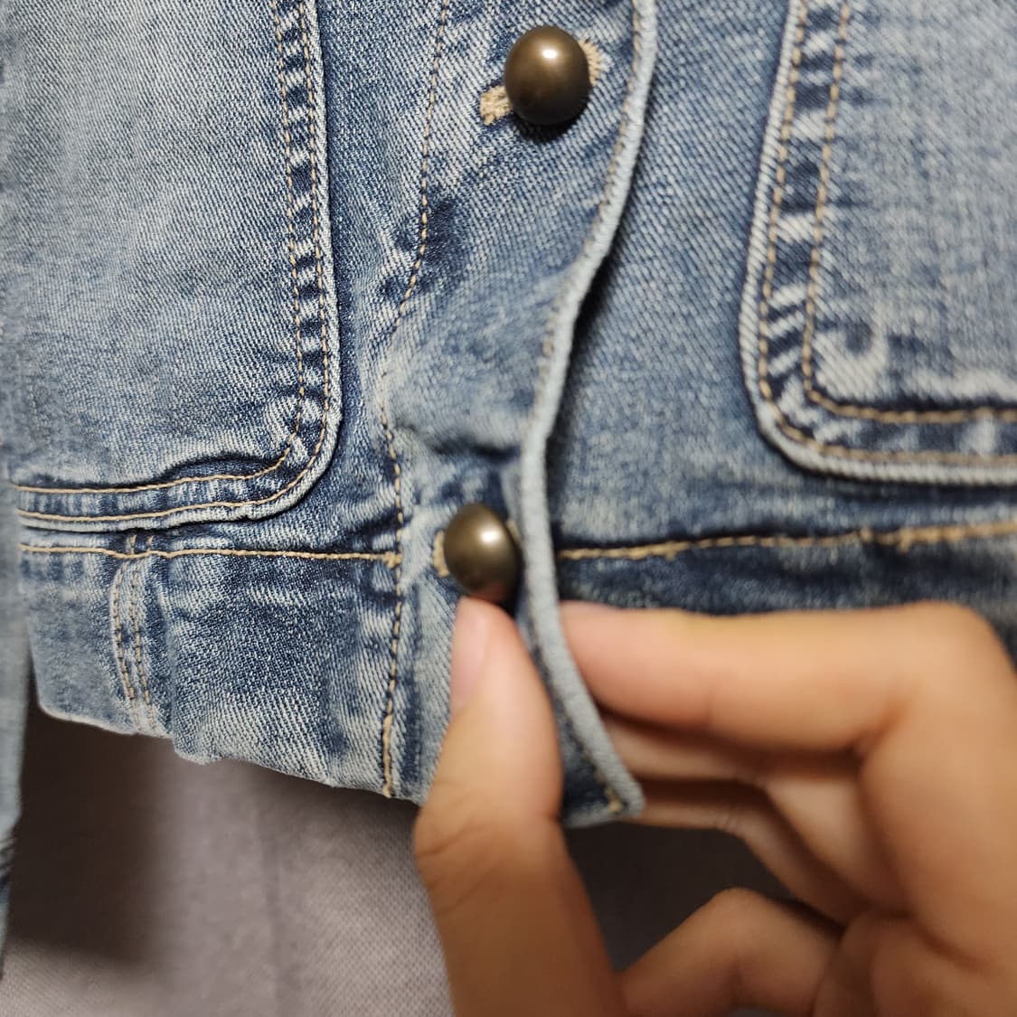 NAFNAF 워시드 데님 청자켓 상품이미지6