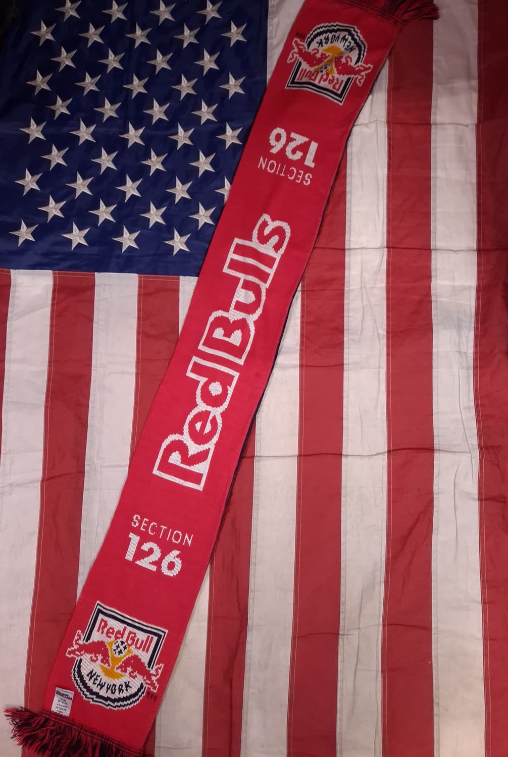 새제품급 뉴욕레드불스 리버서블 아크릴 축구 머플러 상품이미지5