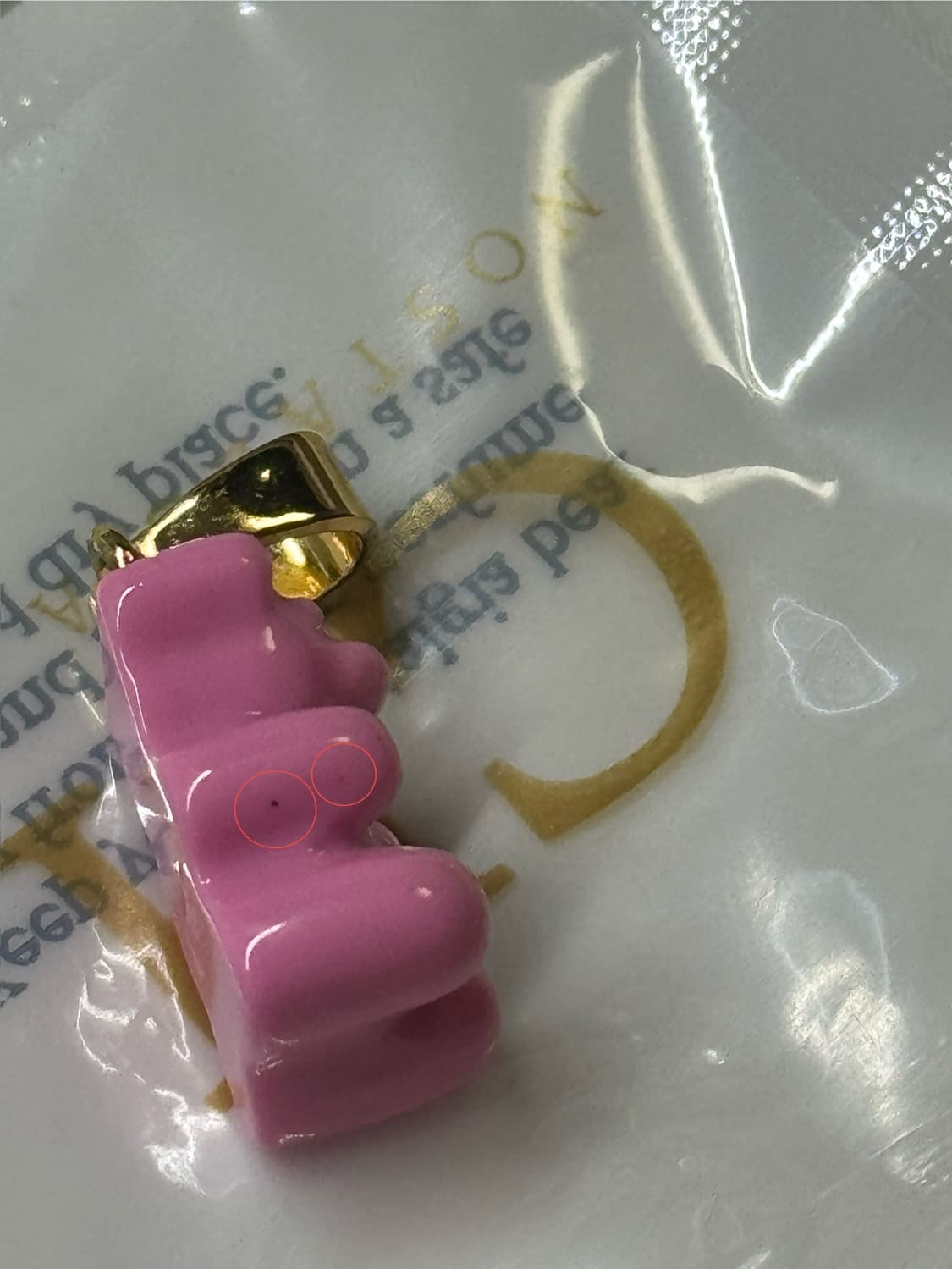 크리스탈헤이즈 곰돌이 펜던트 민트 핑크 상품이미지3