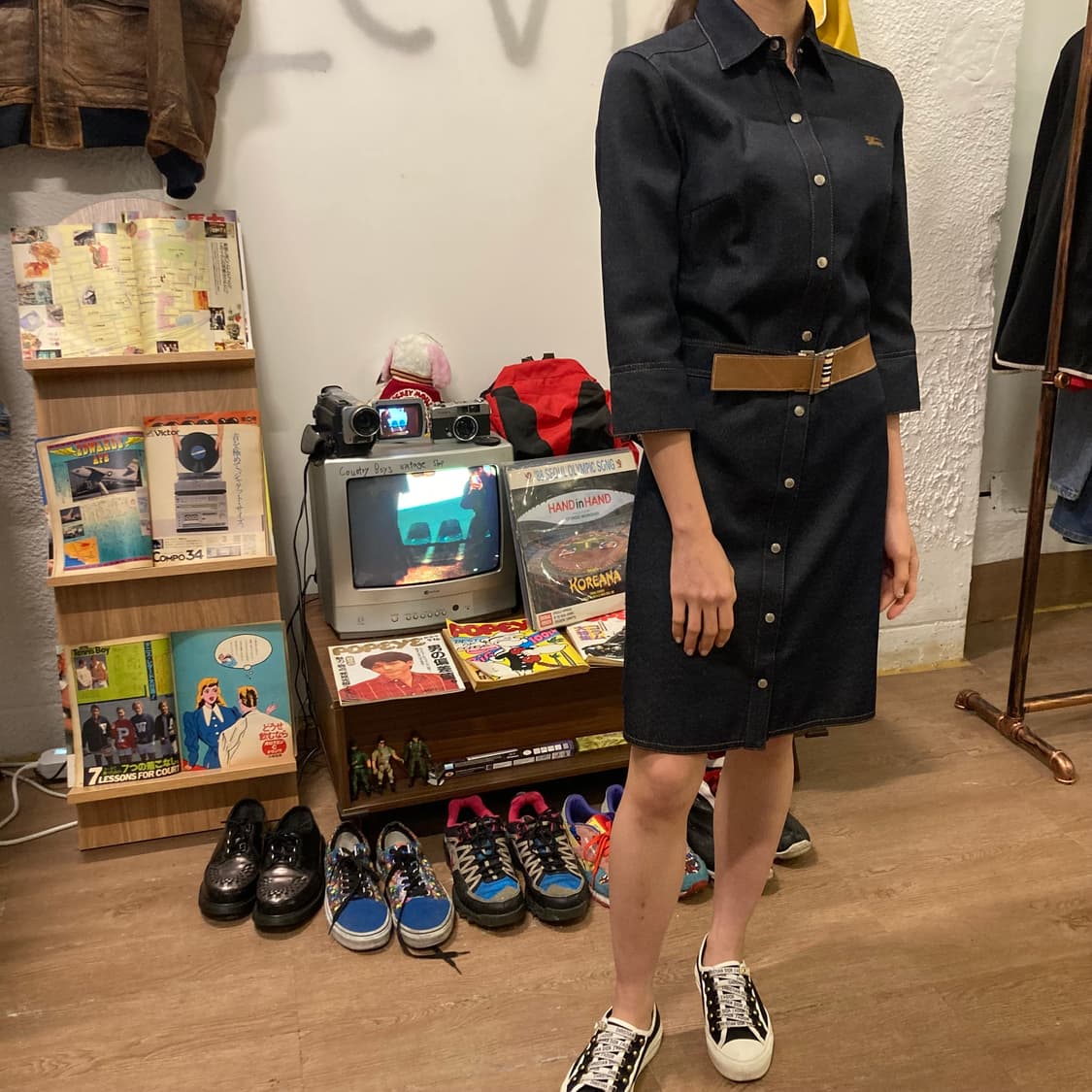 버버리 벨티드 노바체크 데님 원피스 상품이미지1