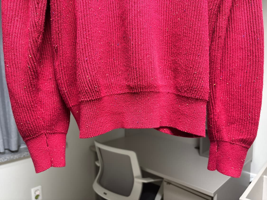 [2] 노운 넵 얀 크루넥 가디건 (레드) 상품이미지5