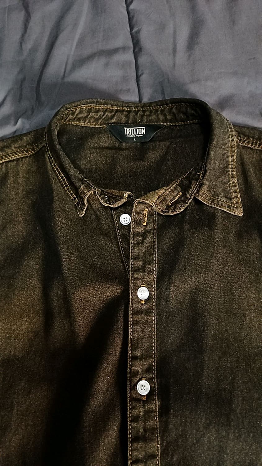 트릴리온 오버핏데님남방 L 가슴70 기장77 상품이미지3